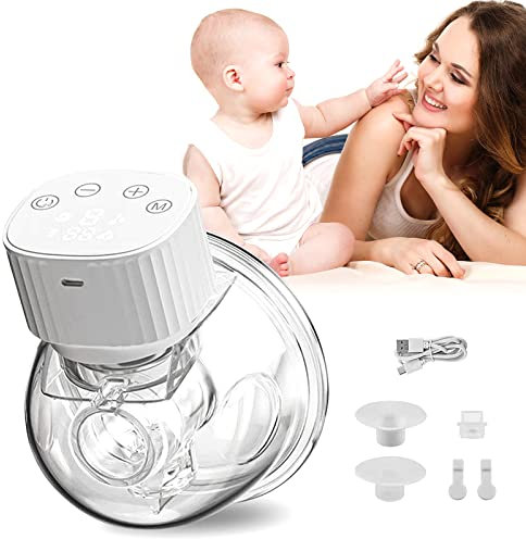 Milchpumpe Elektrisch Tragbar,Milchpumpe Elektrische Geräuscharm und Schmerzlos mit 3 Modi und 9 Stufen Saugen,Freihändig & Geräuscharm Milchpumpe mit Memory Funktion 19, 22, 24 mm