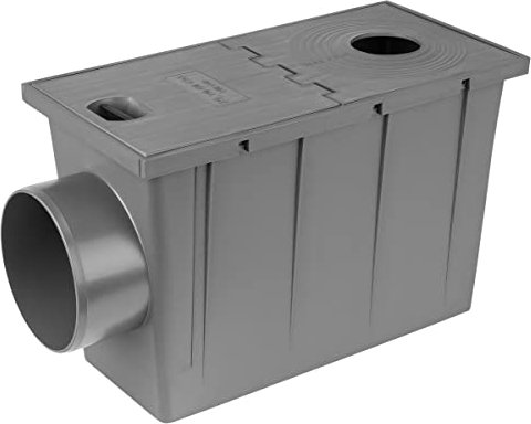PL Regensinkkasten Ø 50-125mm Regenrohrablauf Dachrinnenablauf Sinkkasten Hofablauf Grau