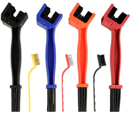 7 Stück Ketten Reinigungsbürste Kettenreiniger Fahrradkette Motorrad Fahrradketten Reiniger Kettenbürste Motorrad Kettenreiniger Bürste für Mountainbike Rennrad Fahrrad Wartungswerkzeug