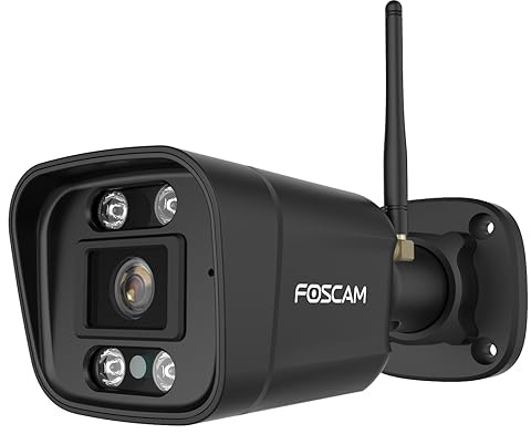 Utomhus WiFi-kamera med spotlights och sjöjungfru - V5P Svart