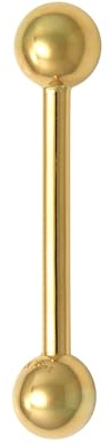ANYGOLDS 14k Real Solid Gold Plain Straight Industrial Barbell – 14 Gauge Nipple Ring Jewelry for Women – Durable Intimate Gold Barbell - Perfect for Minimalist Design - Sold as a Single (Yellow Gold)