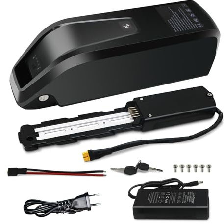UBETTER 48V 15Ah Ebike Akku 48V Elektro-Fahrrad 15Ah Batterie mit 30A BMS, 2A Schnell-Ladegerät, USB Ausgang, Sicheres Schloss, Led-Anzeigeleuchte, 5 Pin Grundplatte, für 0-1400W Motor