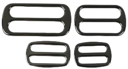 SPPEOUKJ Metallpåsespännen, 5/10 stycken, 25/32/38/50 mm, remmar, sortering glide, spännring, bältesjusterare, Bf666-svart02, 38mm-10Pcs