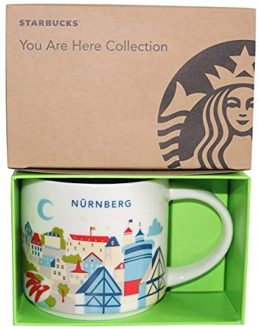 Starbucks City Mug You Are Here (YAH) Collcetion Nürnberg Deutschland Coffee Kaffeetasse (weiß, blau)