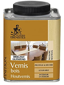 Vernis Bois Brillant 250ml Incolore - Les anciens ébénistes