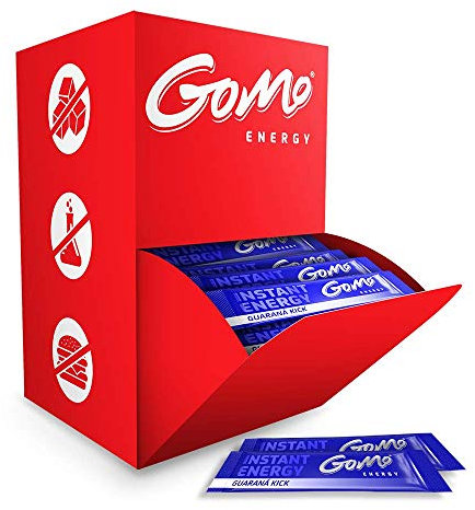 GoMo ENERGY® Energy Drink zuckerfrei│mehr Leistung & Ausdauer│Starker Wachmacher mit Guarana, Koffein, Vitamin-B-Komplex hochdosiert & Vitamin C│klassischer Energy-Geschmack│GUARANA KICK 100er BOX