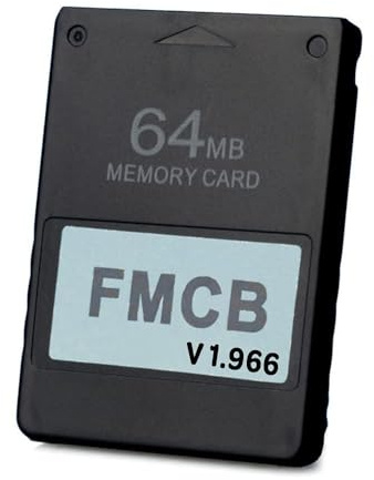 PS2 FMCB Free McBoot Card v1.966 Meory Card 64 MB for PS2 - Plug and Play PS2 Memory Card -Runs Games in USB Disk or Hard Disk