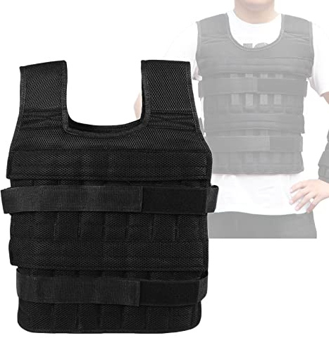FFitness Giubbotto Zavorrato Gilet Weight Vest da 20 KG per Allenamento Forza e Resistenza Pesi Metallici Rimovibili INCLUSI