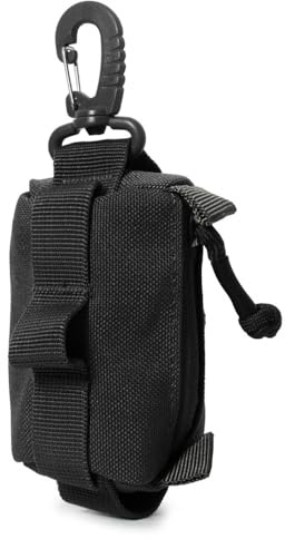Pochette Tactique Molle, Petite Sac Ceinture Poche Utilitaire Porte-Monnaie Molle avec Mousqueton pour Sport Randonnée Camping