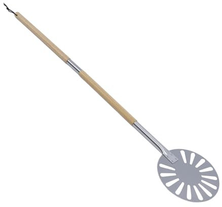 Cáscara de Pizza, Cáscara de Pizza Perforada de Acero Inoxidable con Espátula de 23 Cm de Diámetro, Espátula para Pizza Ligera y Extraíble con Largo para Amantes de la Pizza