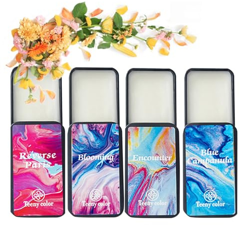 4 PCS Solid Balm Set Solid Perfume Portable Pocket Balm Perfume Perfect for Travel Use Natural Fragrance Parfum for Men and Women