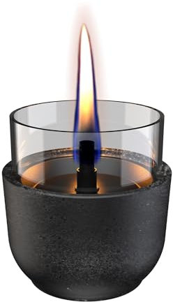 Tenderflame Violet 8 Lava Kerze aus Porzellan, ungiftig, nicht brennbar, umweltfreundlich, ohne Gefahr für die Flamme, Schwarz, 8,3 x 8 cm