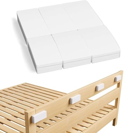WeddHuis 12 Pcs Coussins en Mousse EVA pour Mur, Protection Murale Autocollante pour Lit, Protection Poignée de Porte, Accessoires de Lit, Butoir de Porte, Tampons pour Tête de Lit (Blanc)