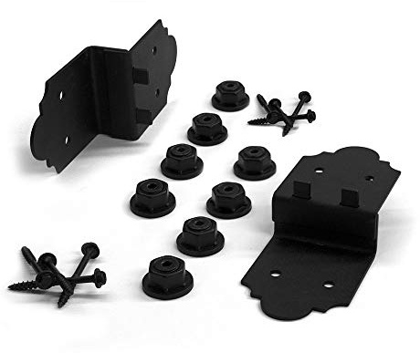OZCO Laredo Sunset Post-to-Beam Connectors 4 Inch Steel Powder Coated Black 2 Pieces 56675