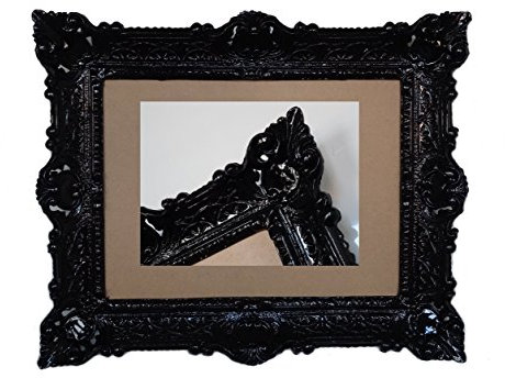 ANTIK BAROCK BILDERRAHMEN in Schwarz 56x46cm RECHTECKIG REPRO Bilder für 30x40cm oder 40x30 cm BAROCKRAHMEN 50R