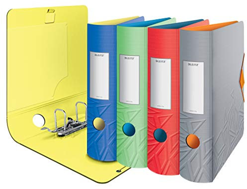 Leitz 180° Active Urban Chic Aktenordner, A4, sortiert, gebogener Rücken 82 mm Breite, elastischer Verschluss, leichtes Polyfoam, Urban Chic, 11161099