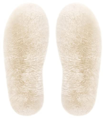 Solette in pelle di pecora, solette per scarpe in lana premium invernali calde, solette in lana di pecora per uomo donna per scarpe da lavoro stivali scarpe in gomma scarpe sportive (39 EU 25cm)