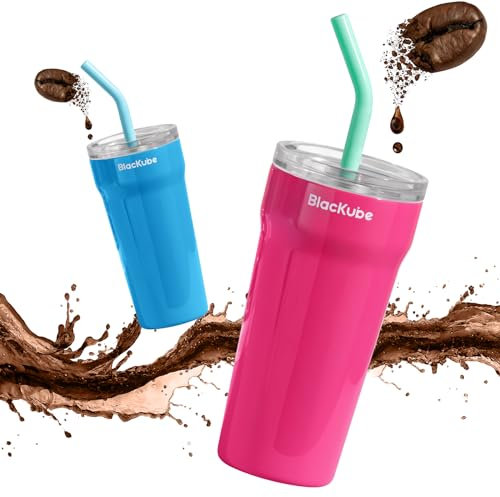 Blackube Thermo Kaffeebecher-to-go 540ml | Travel Mug | Isolierter Kaffee- und Teebecher für unterwegs | Edelstahl-Thermobecher | Auslaufsicherer Trinkbecher