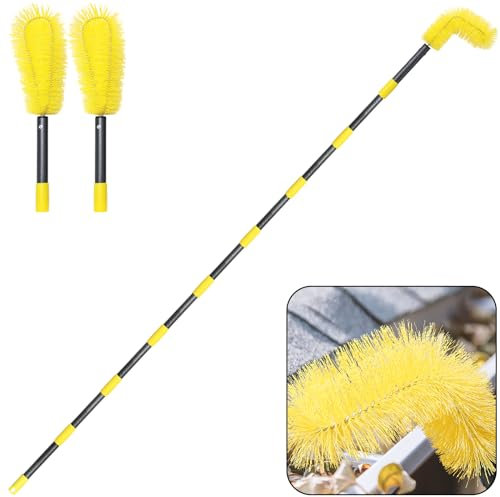 The Ground Gutter Cleaning Brush - 330cm Telescopic Pole, Long Reach Gutter Guard Roofing Tool for Removing Leaves and Debris