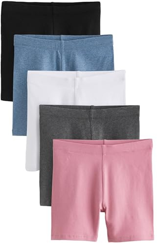 NEXT Äldre flickor 5-pack cykelshorts Black/Pink/Blue/White/Grey 15_Års