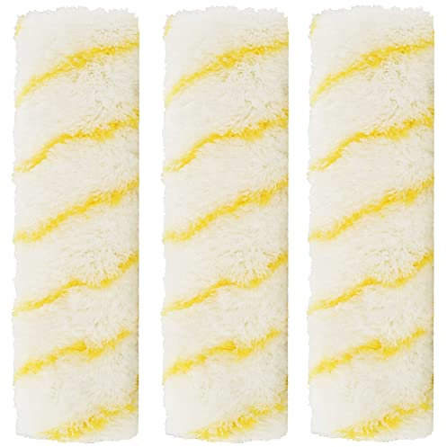 Juego de 3 rodillos de pintura acrílica (25 cm, hilo amarillo)