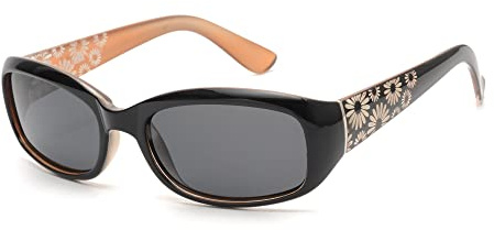 GLINDAR Gafas de Sol Polarizadas para Mujer, Gafas de Sol Rectangulares para Conducir, Pescar, Ir de Compras, UV400 Negro Amarillo