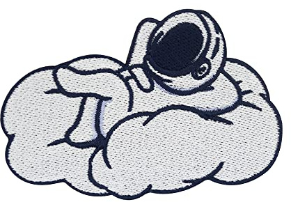 Finally Home Astronaut in the Sky Patch zum Aufbügeln | Wolke Patches, Nasa Weltraum Bügelbild, Alien Aufbügler, Kinder Aufnäher