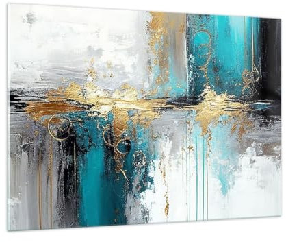 Quadro su Vetro 100x70cm Stampe da Parete in Vetro Art Deco Pezzo Moderno Grandi Decorazione Murale Camera da Letto Cucina 1 pezzo Quadri Moderni Soggiorno Grafica Immagini Wall Art GAA100x70-5774