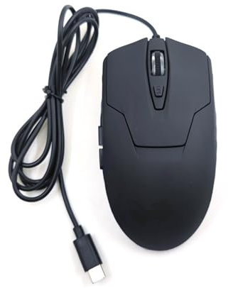 CBUS Kabelgebundene USB-C-Maus, 6 Tasten, leises Klicken, Computermaus, 4 DPI-Geschwindigkeiten, ergonomisch, LED-Hintergrundbeleuchtung, kompatibel mit Mac, Chromebook, HP, Dell XPS, ASUS, Surface,