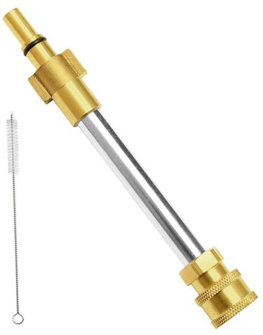 GIONAR Adattatore per idropulitrice Bosch AQT, adattatore per pistola ad acqua a connessione rapida, adattatore per lancia schiuma neve, materiale ottone, accessori per idropulitrice (con 1 spazzola)