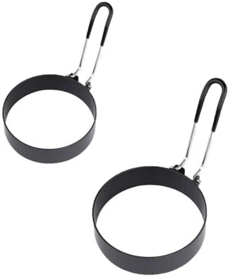 Ailong uovo stampo padella 2 pezzi in acciaio inox specchio uovo stampo frittura anelli 75mm e 90mm rivestimento antiaderente colazione frittata panino frittelle pancake