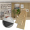 ARTSLAT 4 Packs 3D Wood Wall Panels Peel and Stick |Wood Slat Wall Panel |Self Adhesive Sound Absorbing Planks |Acoustic Wood Slat Wall Panels |Adhesive Wall Panels |43.30 * 12.60in |0.4 Depth |Teak