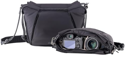 PGYTECH OneGo Rope Strap Borsa fotografica multifunzione – Bandoliera urbana Compatta per Sony/Canon/Nikon/fotocamere mirrorless, Nero notte