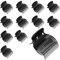 YUXIANLB 12 Stück Heißwickler Clips Kunststoff Haarlockenwickler Klauenclips für das Styling von Haarpartien tägliche Pflege Frisieren Schwarzes leichtes Zubehör für Zuhause Salon unterwegs