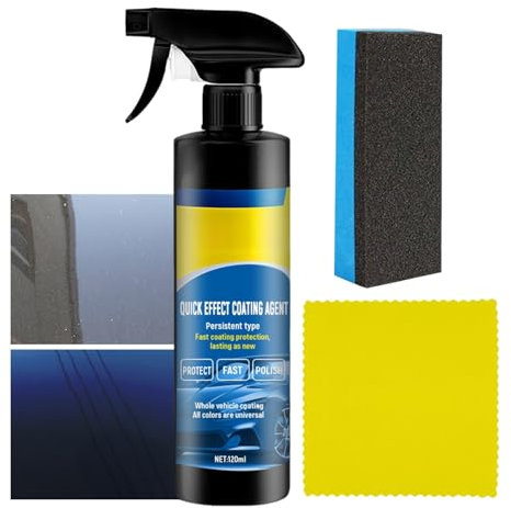 Spray Agente Rivestimento per Auto | Agente Rinnovo Rivestimento 120ml | Lucidante e Pulitore Vetri Spray Cera Antigraffio Lavaggio 'Acqua per Pittura Esterna Manutenzione Veicoli