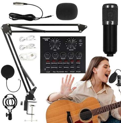 Kit per Live Streaming Scheda audio streaming supporto microfono studio