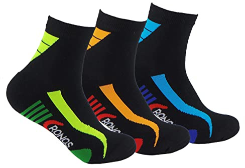 Calzini (3 paia) di RUNNING, CICLISMO, TENnis, PADEL,… Calzini senza cuciture unisex con punta e tallone rinforzati. Calze sportive anti-sfregamento e con gommini anti-pressione., Nero , 40-46