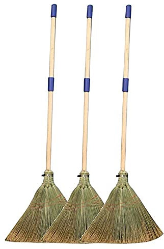 JYCCH Schneebesen, Strohbesen Kehrstaub, Langer Griff, weich, verschleißfest, antistatisch, Massivholz, handgefertigt, langlebig, agh (Color : Natural, Size : 150x45cm) (Natural X3 150x4