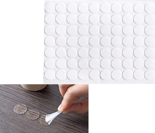 autocollants adhésifs double face, 420pcs transparents Points de Colle Ballon Autocollant,Ruban Double Face Transparent Rond Points Adhésifs Double Face Autocollant Adhésif Amovible Ruban（10mm）