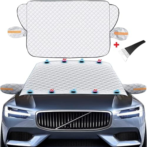 AIXIMA Copertura per Parabrezza per Auto,Parasole Auto Parabrezza Magnetico,Telo Antigelo per Parabrezza,Parasole Auto,Adatto La Maggior Parte dei Veicoli(160x120cm)