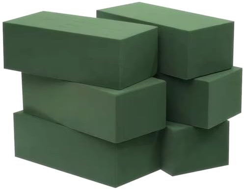cyclingcolors 6x Gommapiuma per composizioni floreali fiori secchi fresche schiuma spugna creazioni piccole rettangolare Verde, 23x10,5x7cm