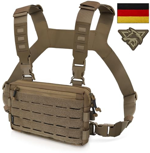 WYNEX Sac de Poitrine Tactique Homme Sacoche de Poitrine Militaire Sac de Torse Utilitaire Sacoche Pectorale Chest Rig pour Sport Randonnée Chasse Cyclisme