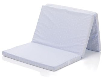 Fillikid Reisebettmatratze 60 x 120 cm | Baby-Matratze gerollt | Bettmatratze atmungsaktiv | Kinderbettmatratze Bezug 100% Baumwolle abnehmbar & waschbar | Kern aus hochwertigen Softschaum