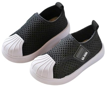 Unisex Scarpe Neonato Bambino Scarpine Primi Passi Bimbo con Suole Gomma Antiscivolo,Scarpe Battesimo Bambini,Scarpe Cerimonia Bambino,Scarpe Trekking Bambino,Babbucce Neonato (03-Black, 30)