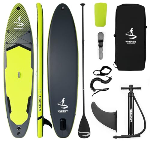 WERSIY 11ft(335cm) Black Inflatable Stand Up Paddle Board, Stable All-Around SUP for Adults, Sleek Design for Effortless Paddling on Lake, River and Coastal Waters