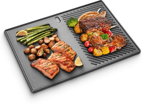 43x32CM Gusseisen Grillplatte für Enders Boston 4 und 6 Grill,Grillpfanne für Landmann Triton 13190 3 und 4 Brenner,Enders Monroe Pro 4 SIK Turbo,Enders Boston Pro 4 SIKR,Plancha für Enders Boston 6