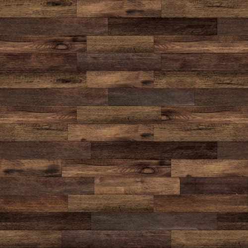 CHDITB Wooden Effect Wallpaper Self Adhesive,Wood Vinyl Wrap,Furniture Sticker Wood Grain,Brown Sticky Back Plastic Roll,Vintage Wooden Wallpaper(44x300cm) Wooden Wall Paper for Furniture Countertop