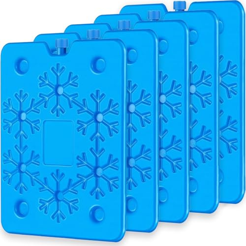 TUXUNQING Lot de 3 grands blocs réfrigérants 800 ml – Éléments de refroidissement plats réutilisables pour sac isotherme et glacière – Extra fins et longues performances de refroidissement pour