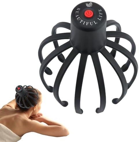 Massaggiatore Del Cuoio Capelluto, Massaggiatore Elettrico Per La Testa Con 3 Modalità Di Impastamento, Ragno Con 12 Dita Massaggiatore Portatile Per La Testa Per La Crescita Dei Capelli E Il