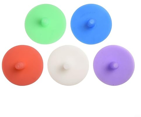 GANCEI Tapas de fermentación, 5 tubos de silicona para pepinillos con anillos de metal opcionales, 8,6 cm de diámetro, cubierta de silicona para fermentador de verduras (A)